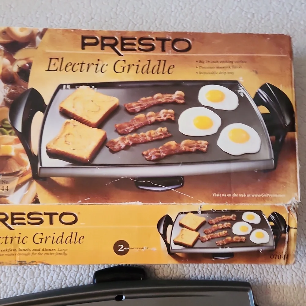 Presto 2002 Y2K Electric Griddle 19-inch CookingSurface Household Family Holiday